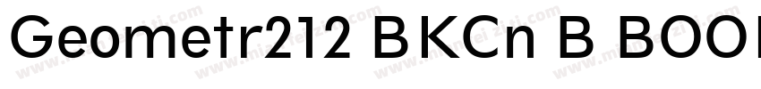 Geometr212 BKCn B BOOK字体转换